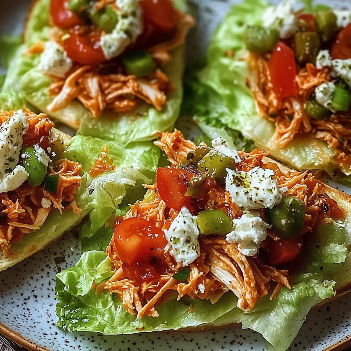 Buffalo Chicken Lettuce Wraps