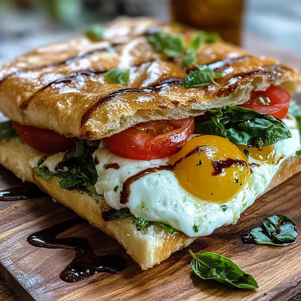 Burrata Italian Focaccia Sandwich