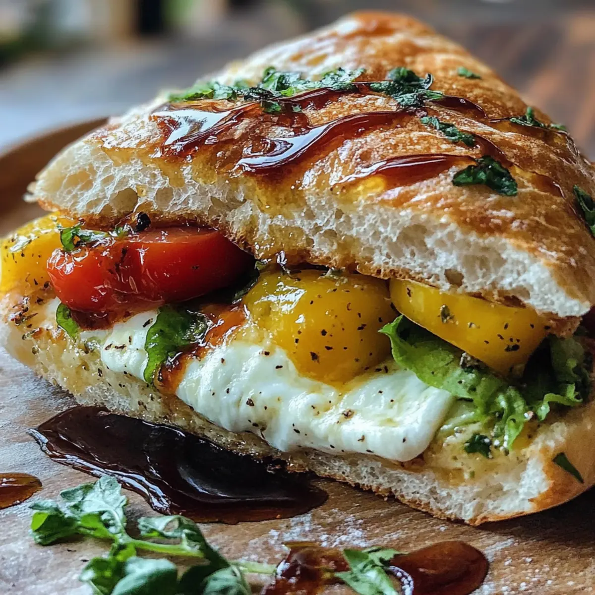 Burrata Italian Focaccia Sandwich