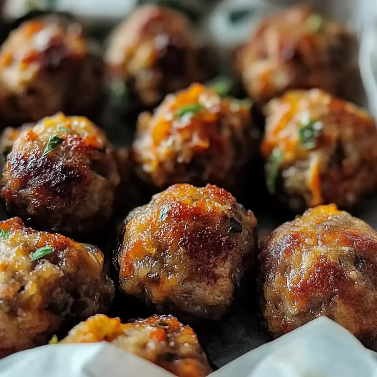 Cheddar Bay Beef Sausage Balls