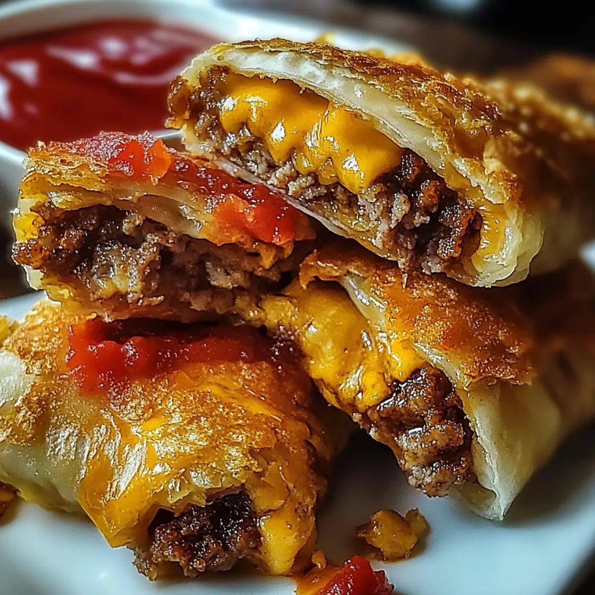 Cheeseburger Eggrolls