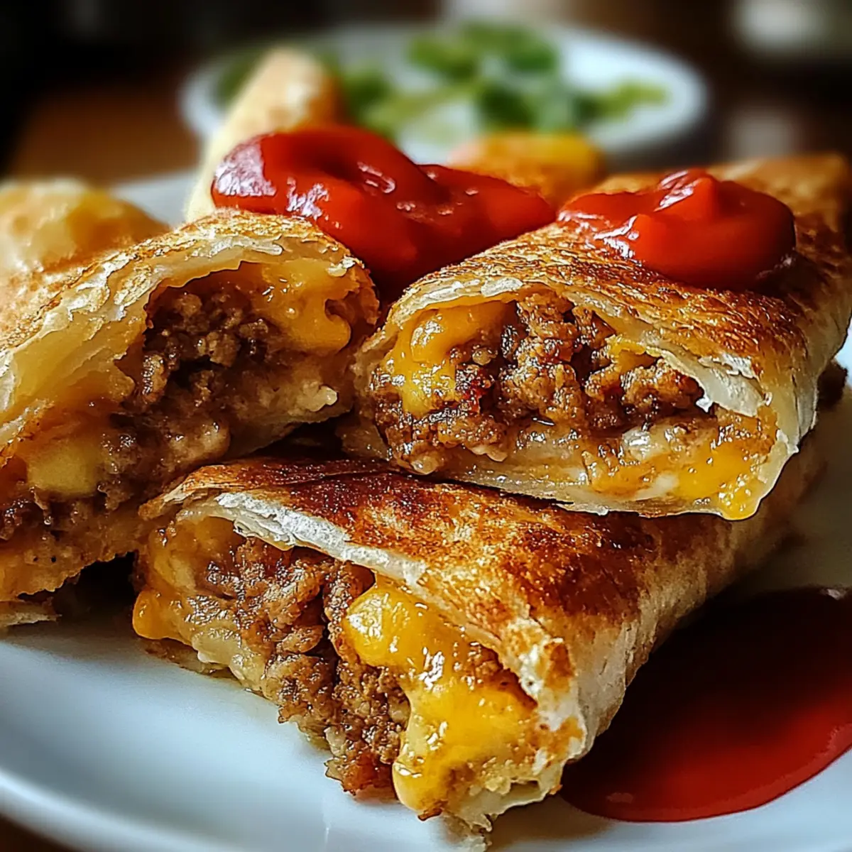 Cheeseburger Eggrolls