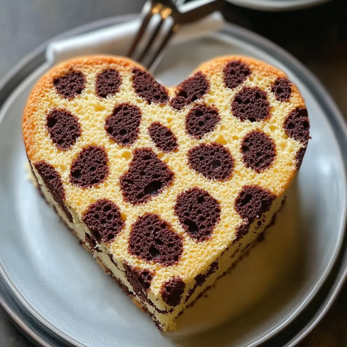 Cheetah Print Heart Cake