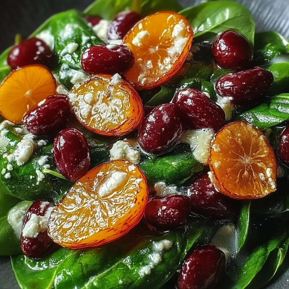Christmas Cranberry Spinach Salad