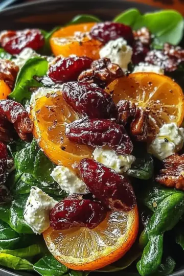 Christmas Cranberry Spinach Salad