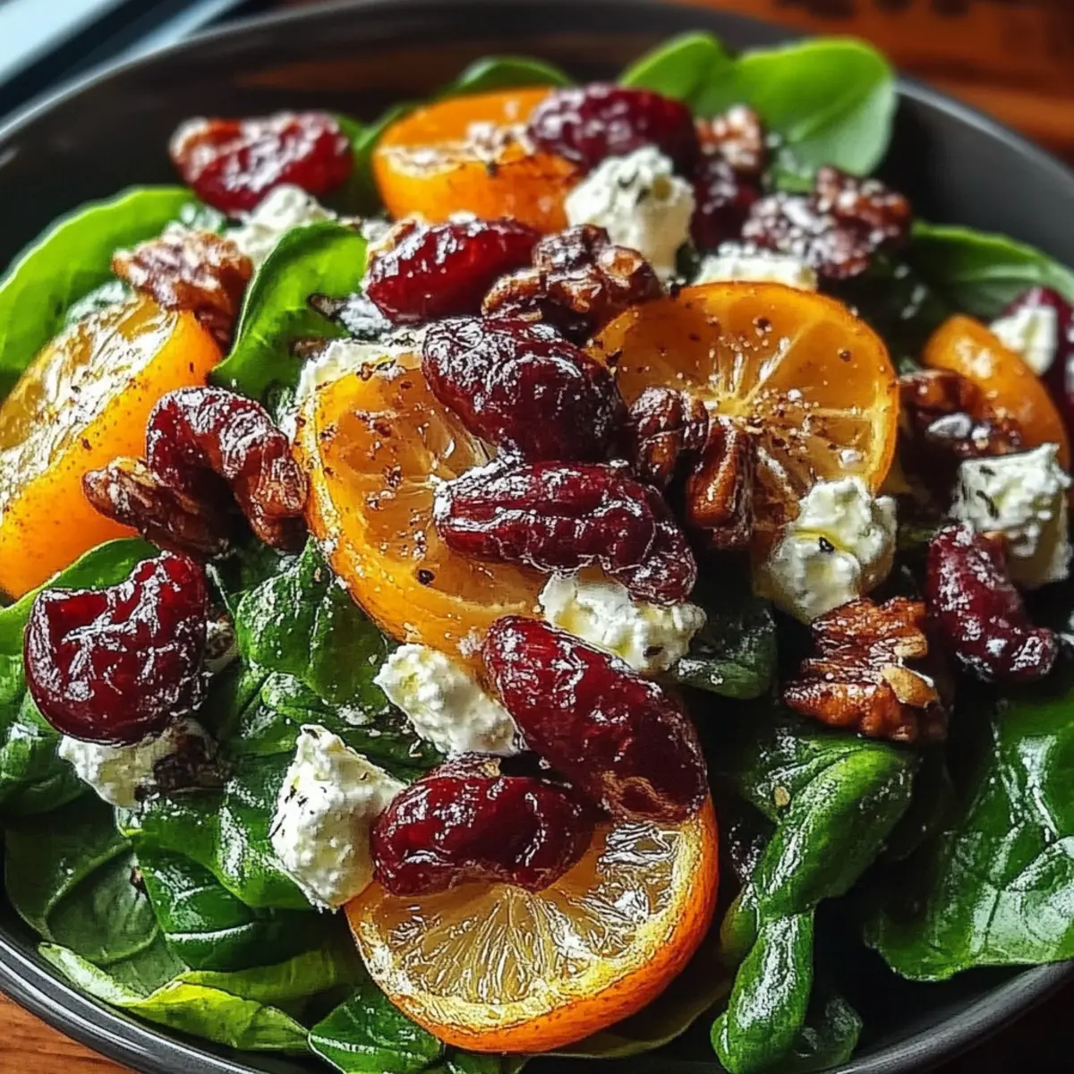 Christmas Cranberry Spinach Salad