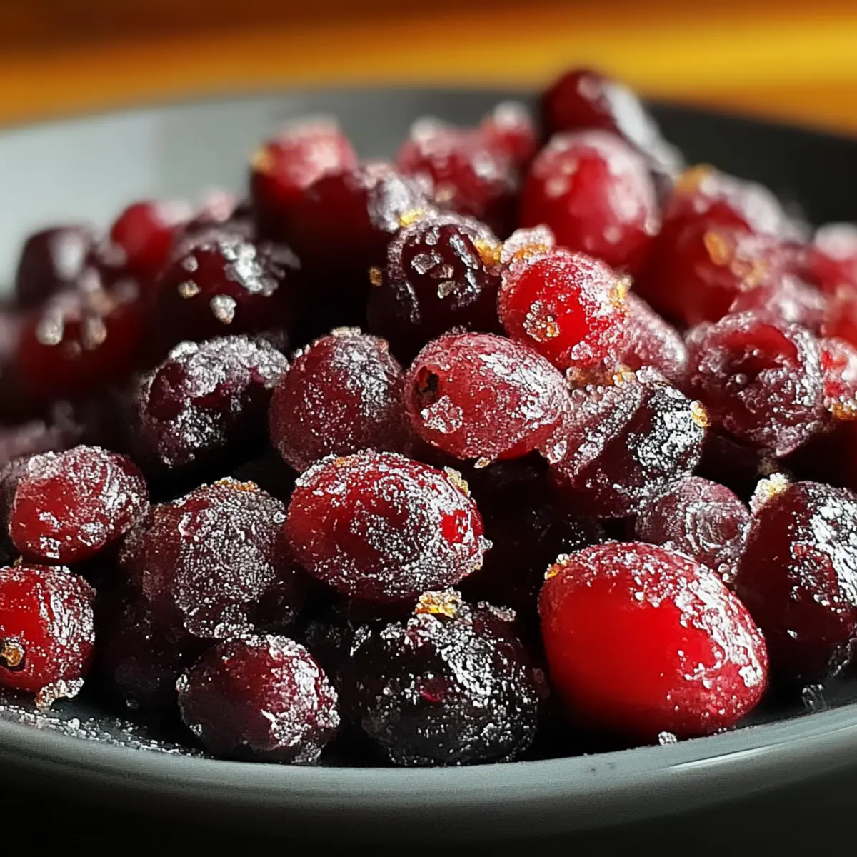 Cinnamon-Spiced Candied Cranberries