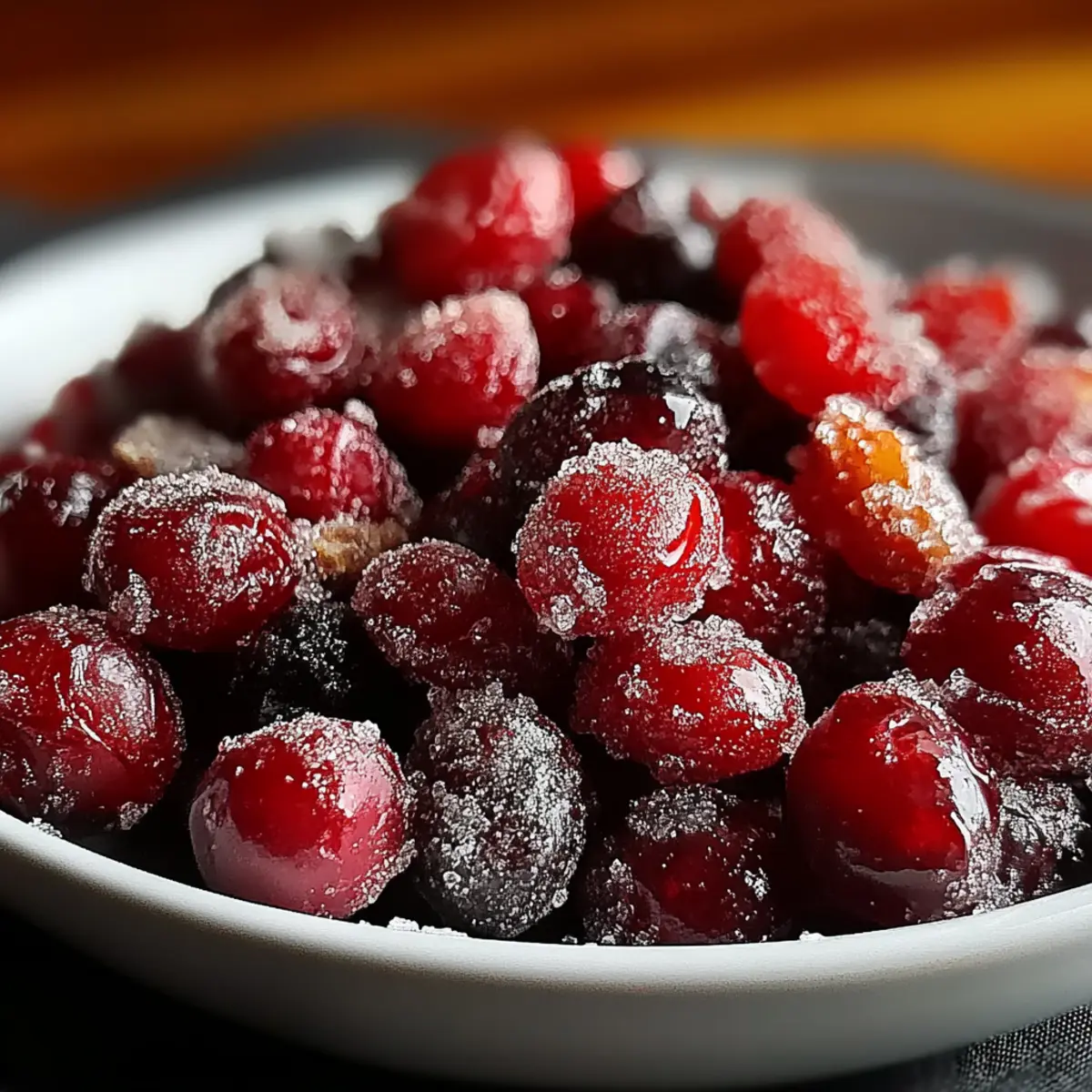 Cinnamon-Spiced Candied Cranberries