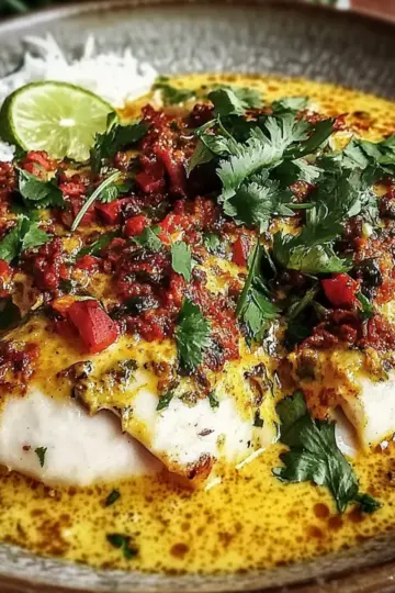 Coconut Lime Fish Curry with Jasmine Rice