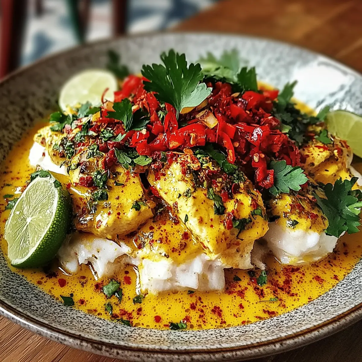 Coconut Lime Fish Curry with Jasmine Rice