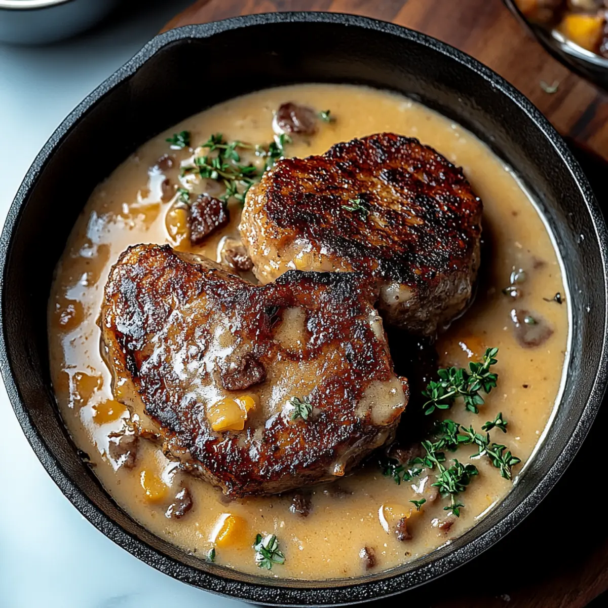 Country Fried Pork Chops with Bacon Gravy