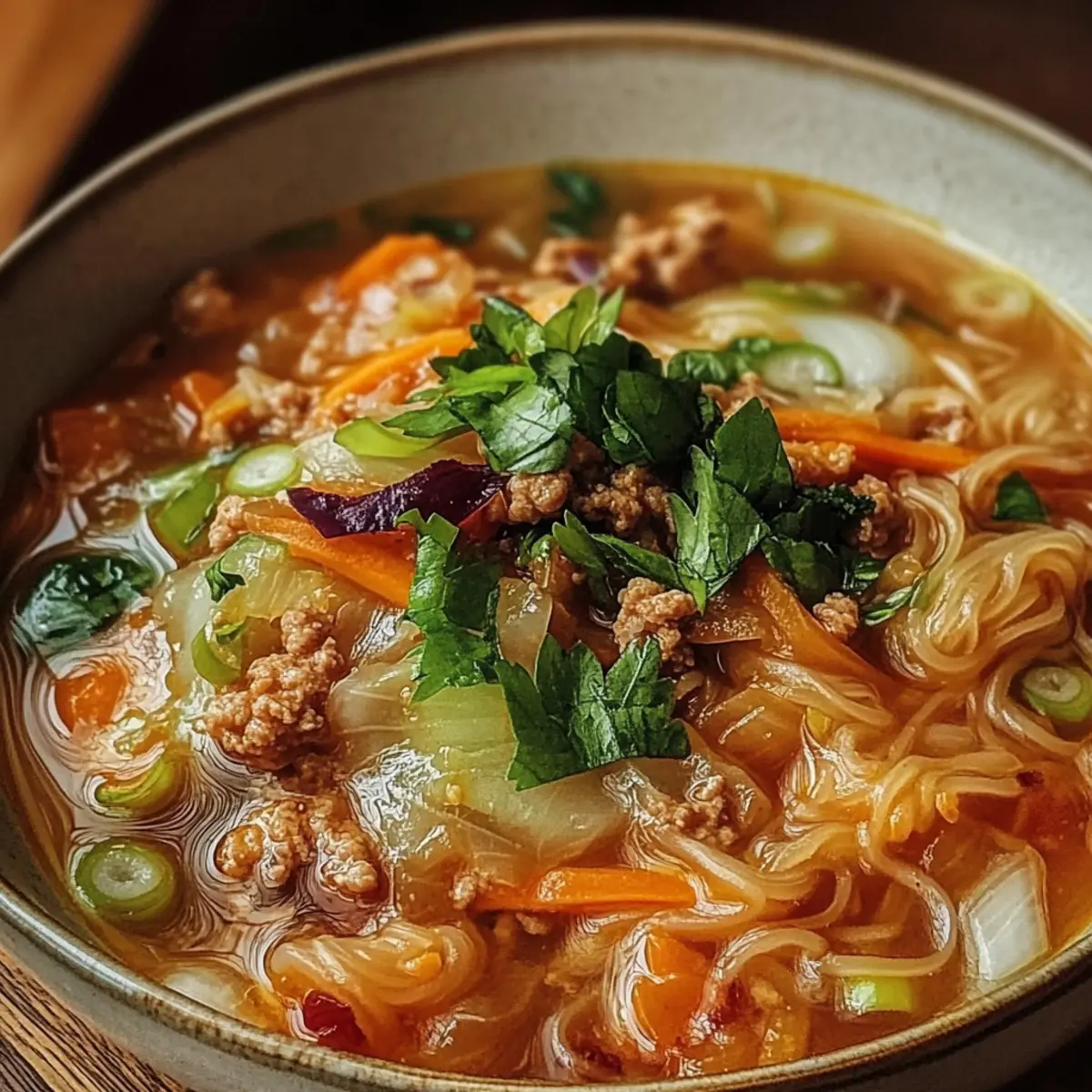 Cozy One-Pot Egg Roll Soup
