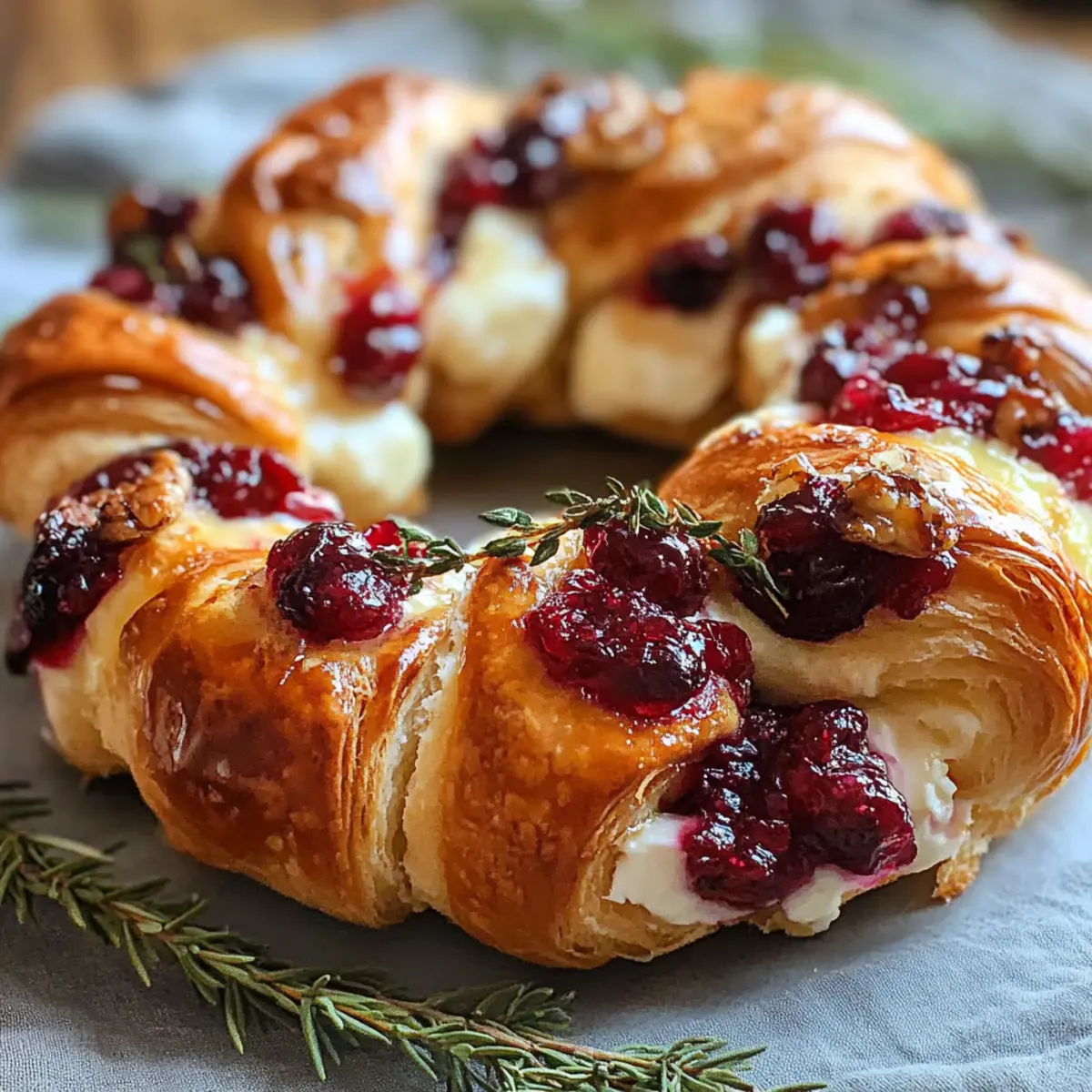 Cranberry Brie Crescent Ring