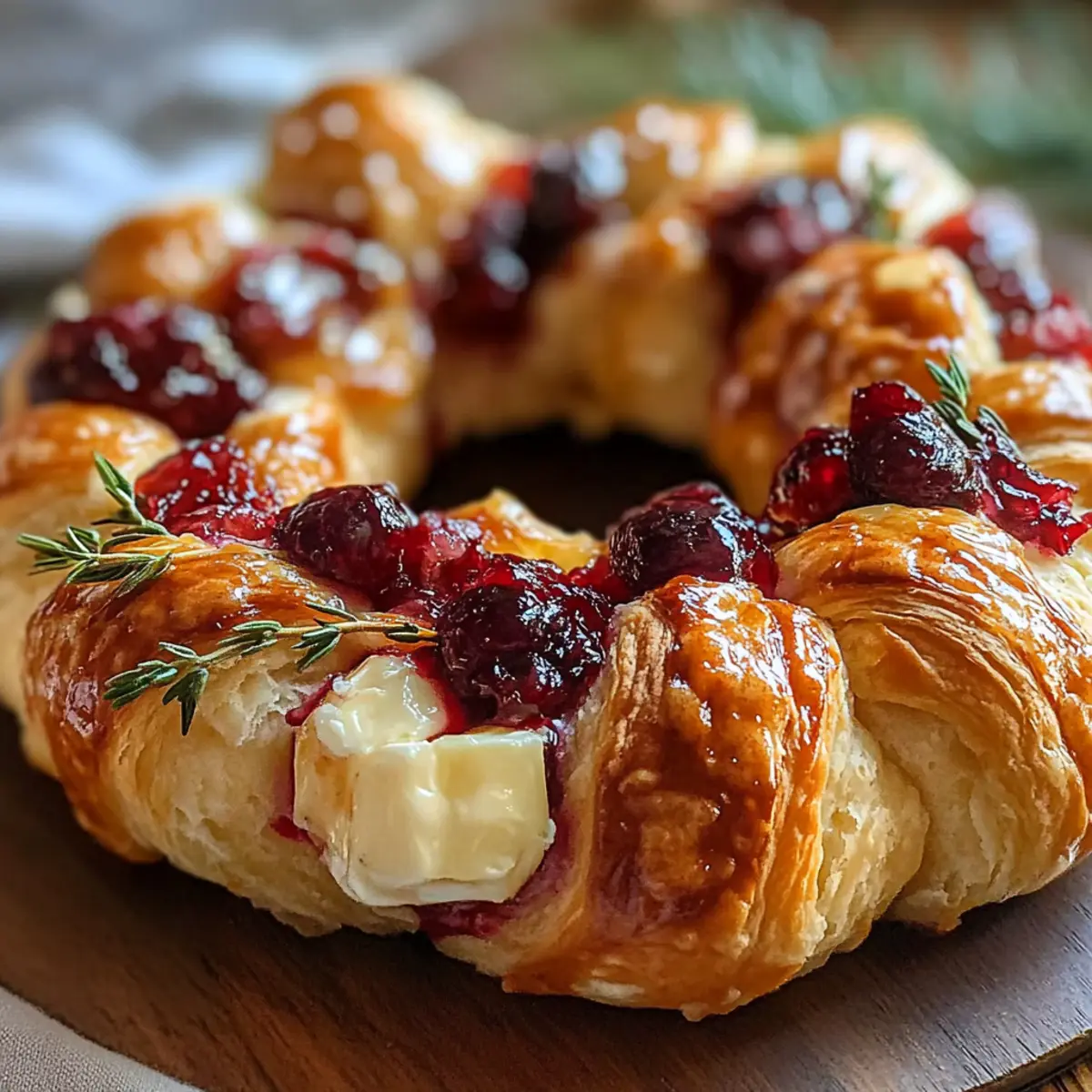 Cranberry Brie Crescent Ring