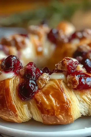 Cranberry Brie Crescent Ring