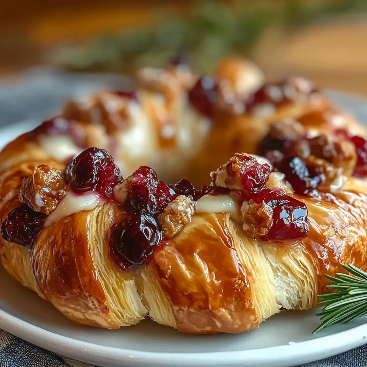 Cranberry Brie Crescent Ring