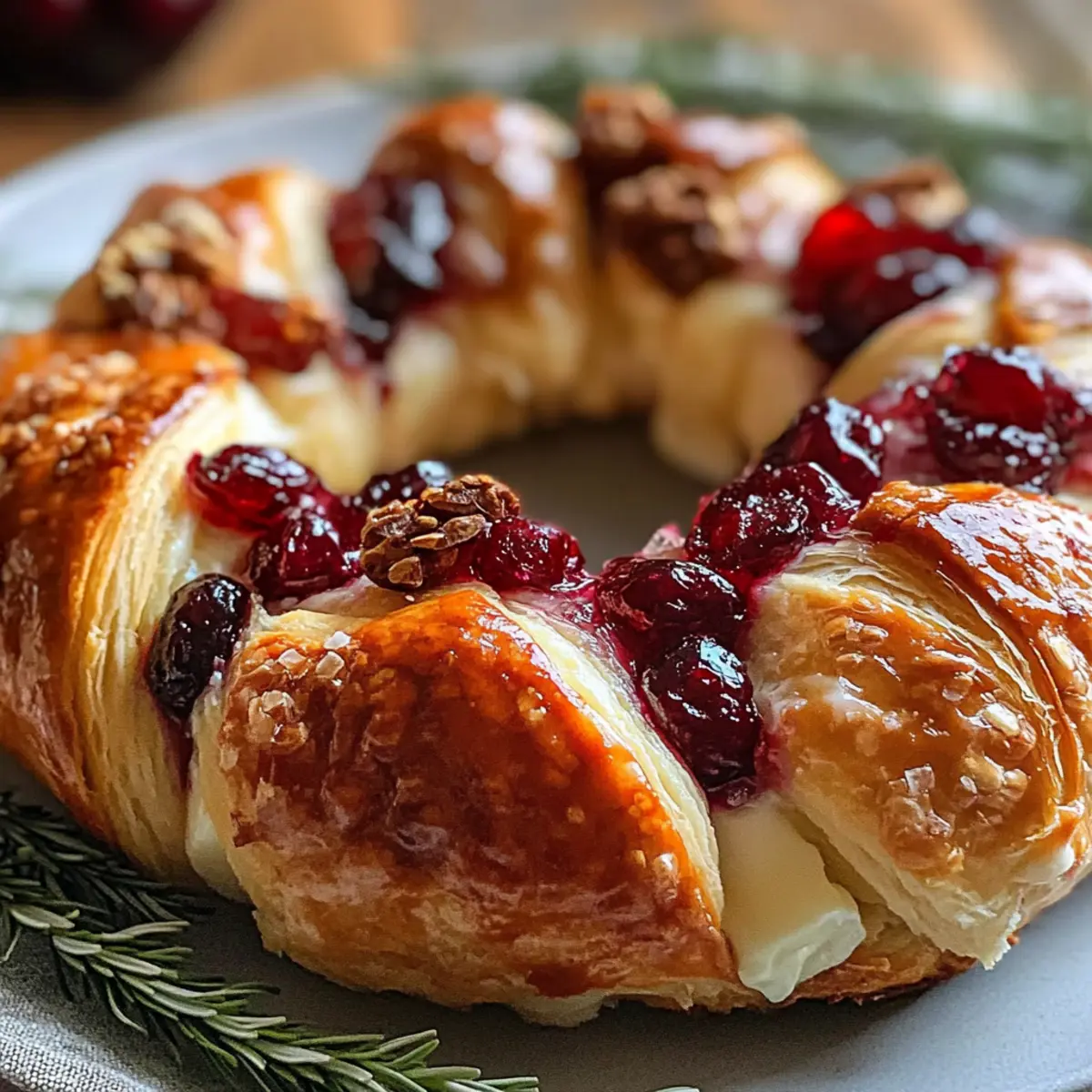 Cranberry Brie Crescent Ring