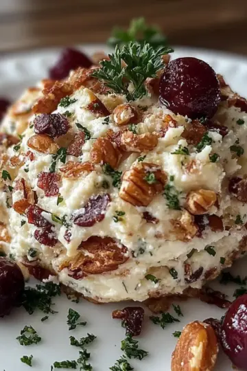 Cranberry Pecan Goat Cheese Ball
