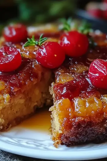 Cranberry Pineapple Upside-Down Cake
