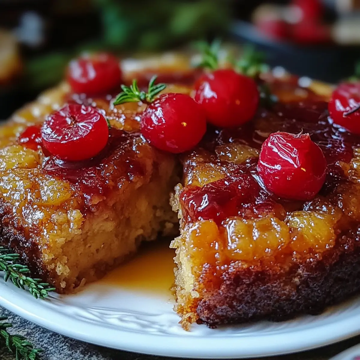 Cranberry Pineapple Upside-Down Cake
