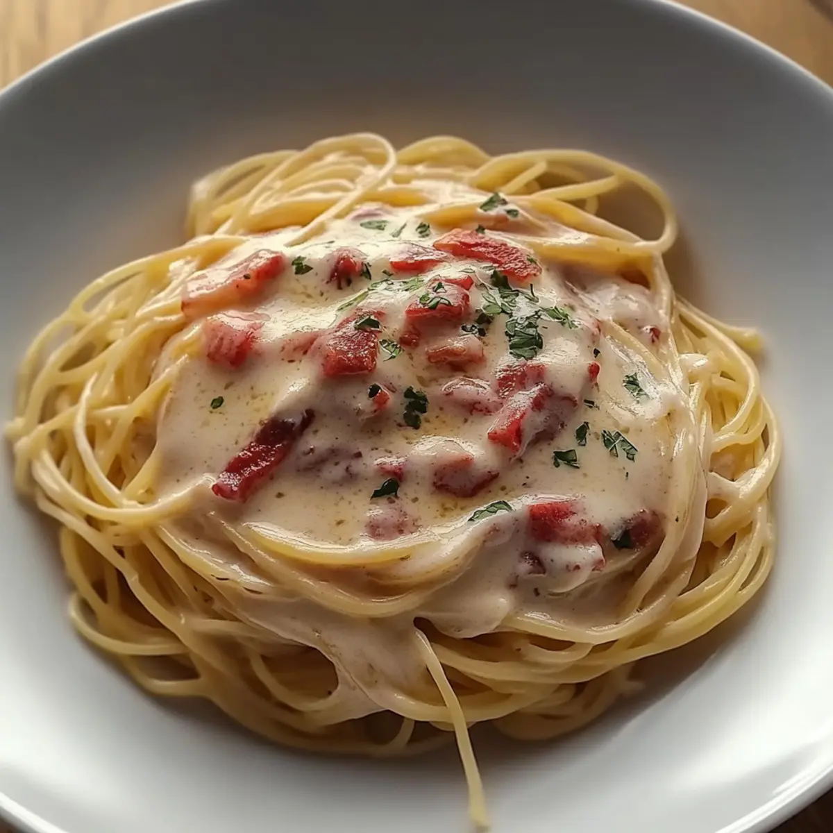 Cream Spaghetti with Bacon