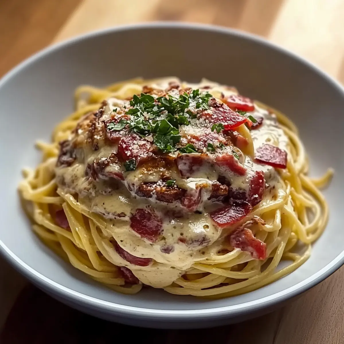 Cream Spaghetti with Bacon