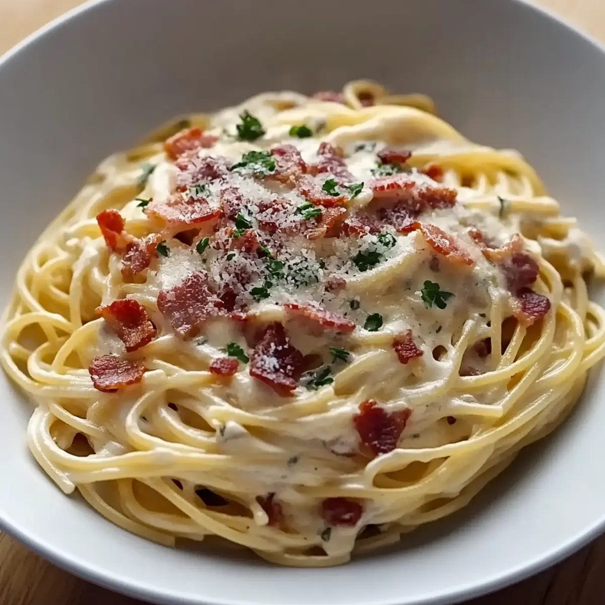 Cream Spaghetti with Bacon