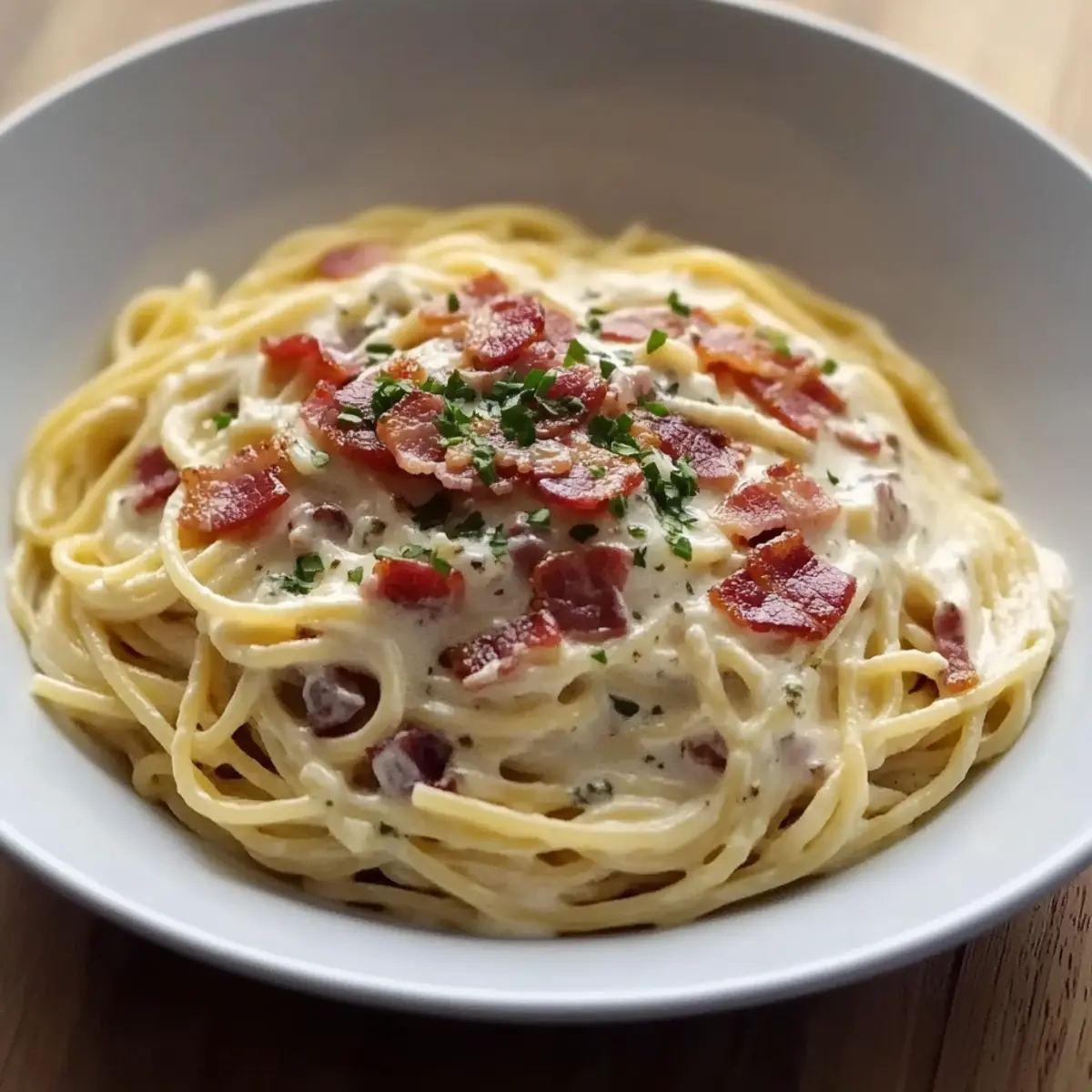 Cream Spaghetti with Bacon