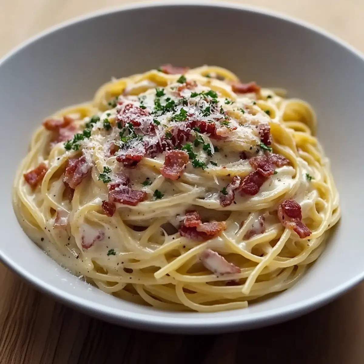 Cream Spaghetti with Bacon