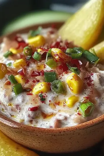 Creamy Banana Pepper Chicken Dip