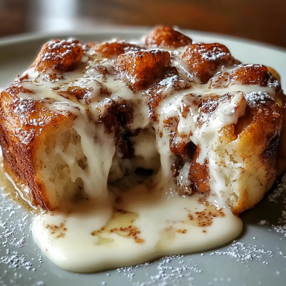 Creamy Eggnog Donut Bread Pudding