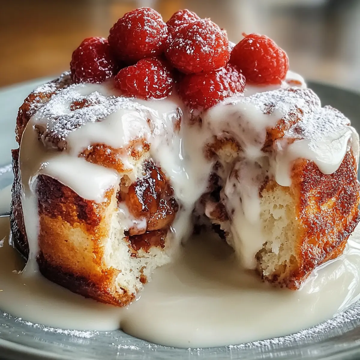 Creamy Eggnog Donut Bread Pudding