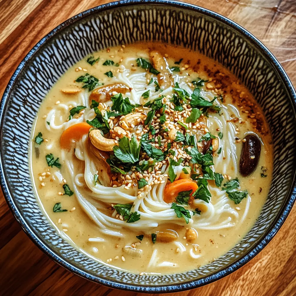 Creamy Nutty Noodle Soup