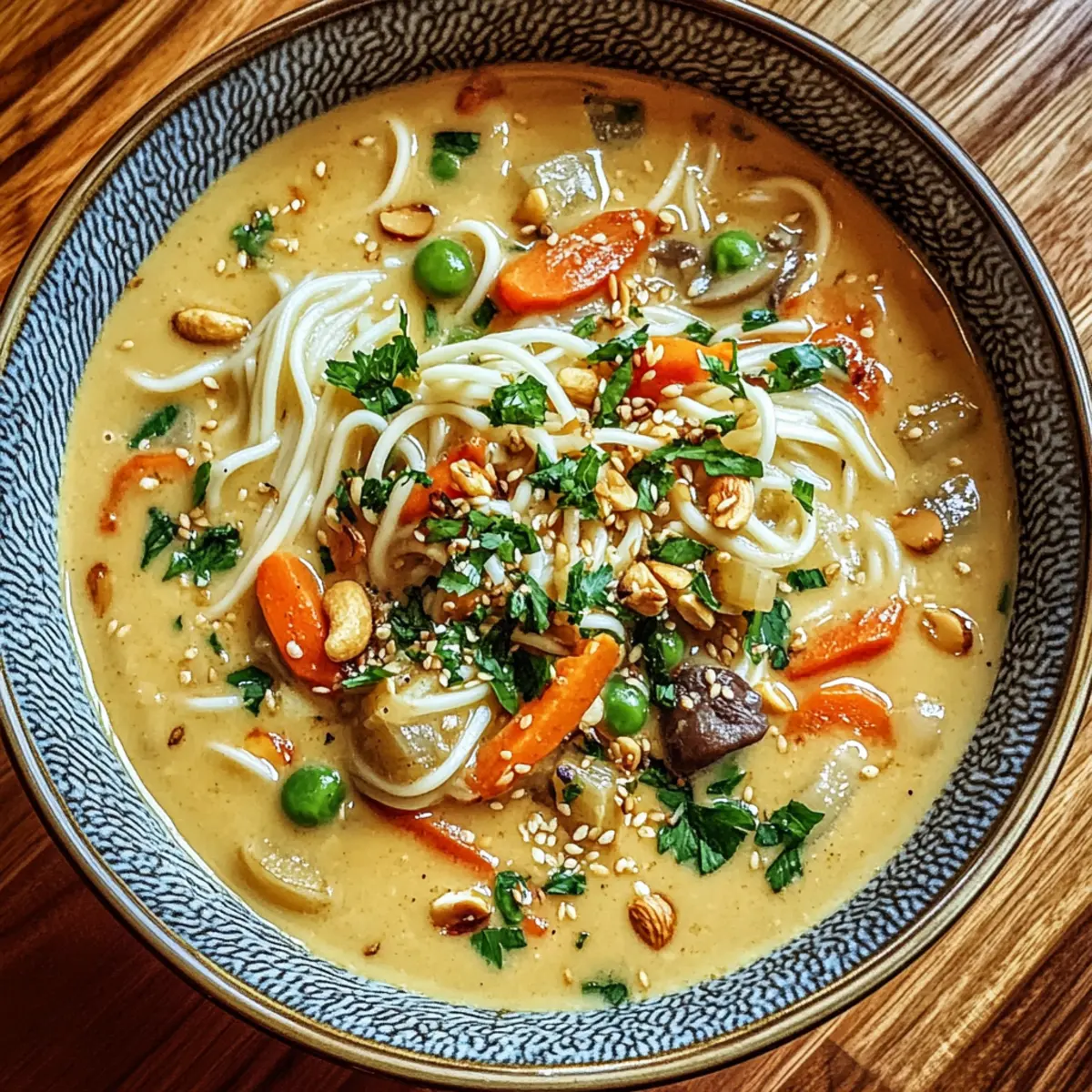 Creamy Nutty Noodle Soup