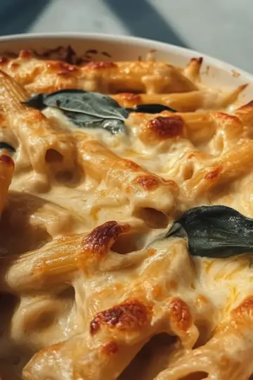 Creamy Pesto Chicken Pasta Bake