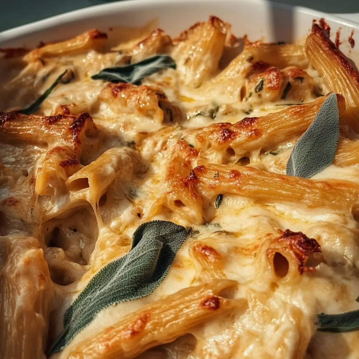 Creamy Pesto Chicken Pasta Bake