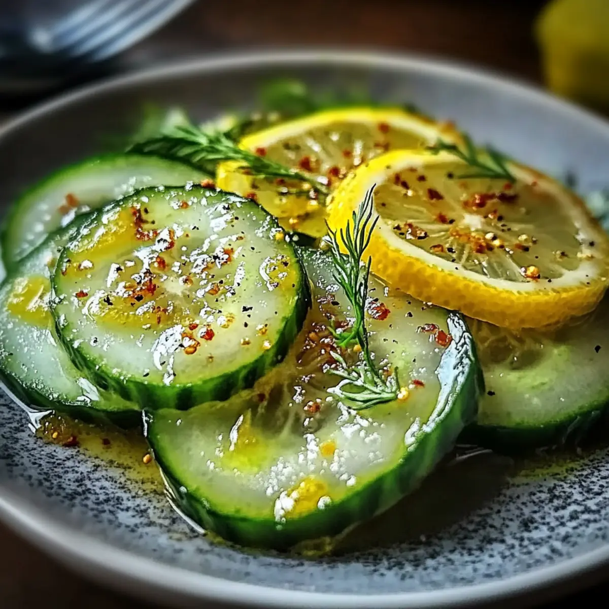 Crispy Cucumber Snack with Tangy Lemon Drizzle