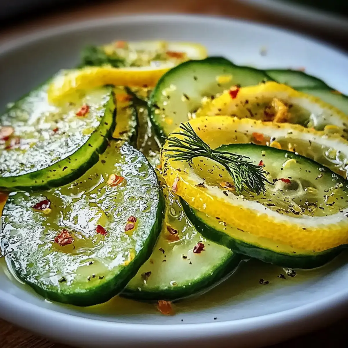 Crispy Cucumber Snack with Tangy Lemon Drizzle