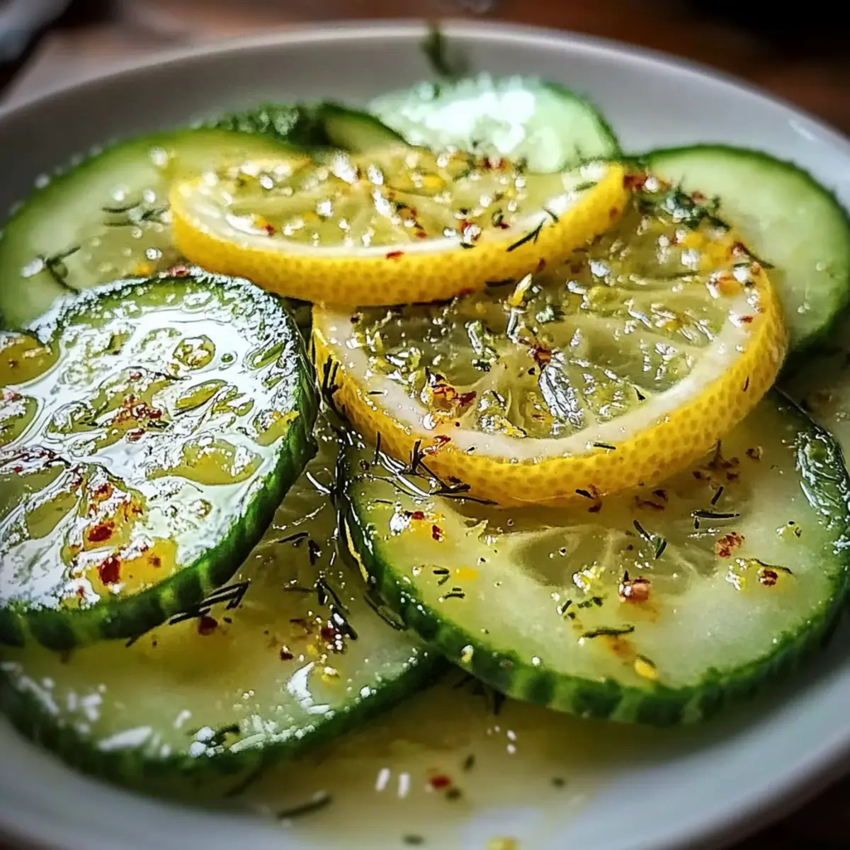 Crispy Cucumber Snack with Tangy Lemon Drizzle