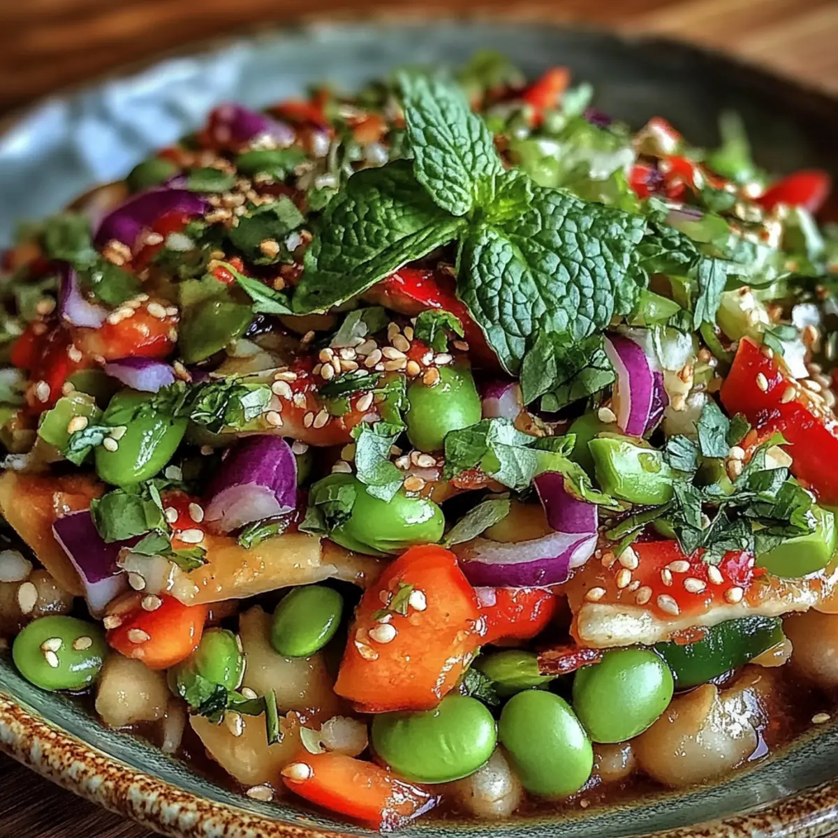 Crunchy Asian Edamame Salad