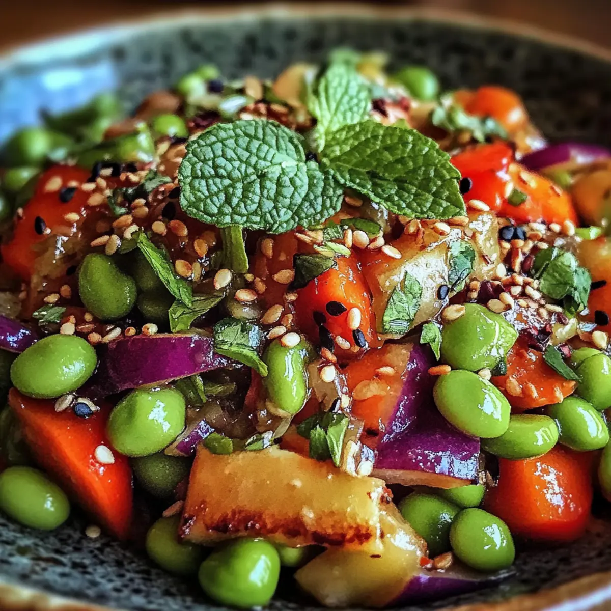 Crunchy Asian Edamame Salad