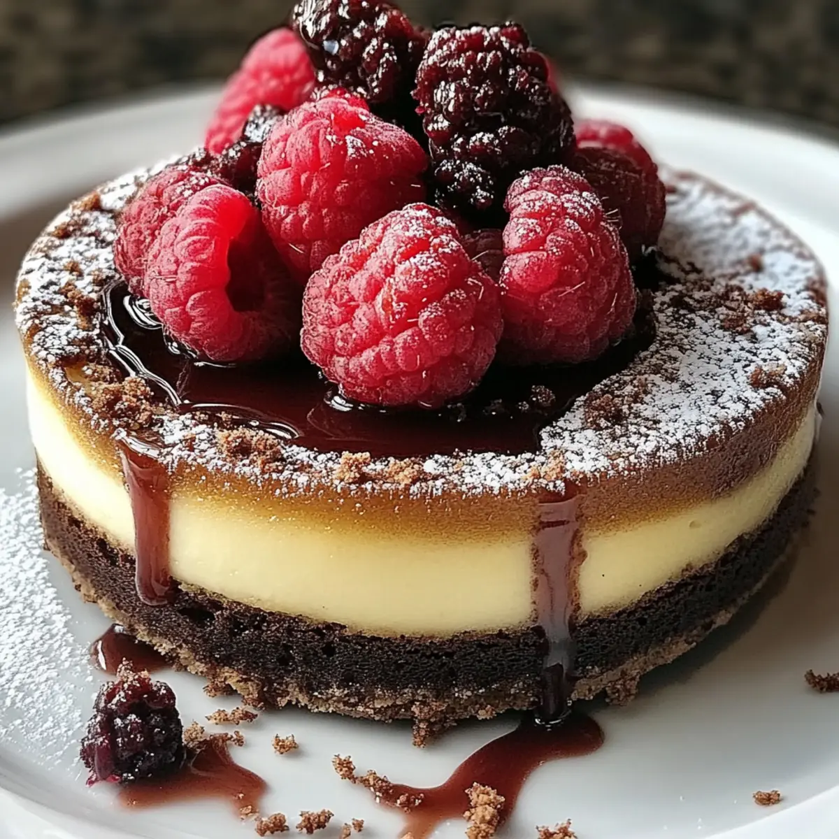 Decadent Dark Chocolate Raspberry Cheesecake