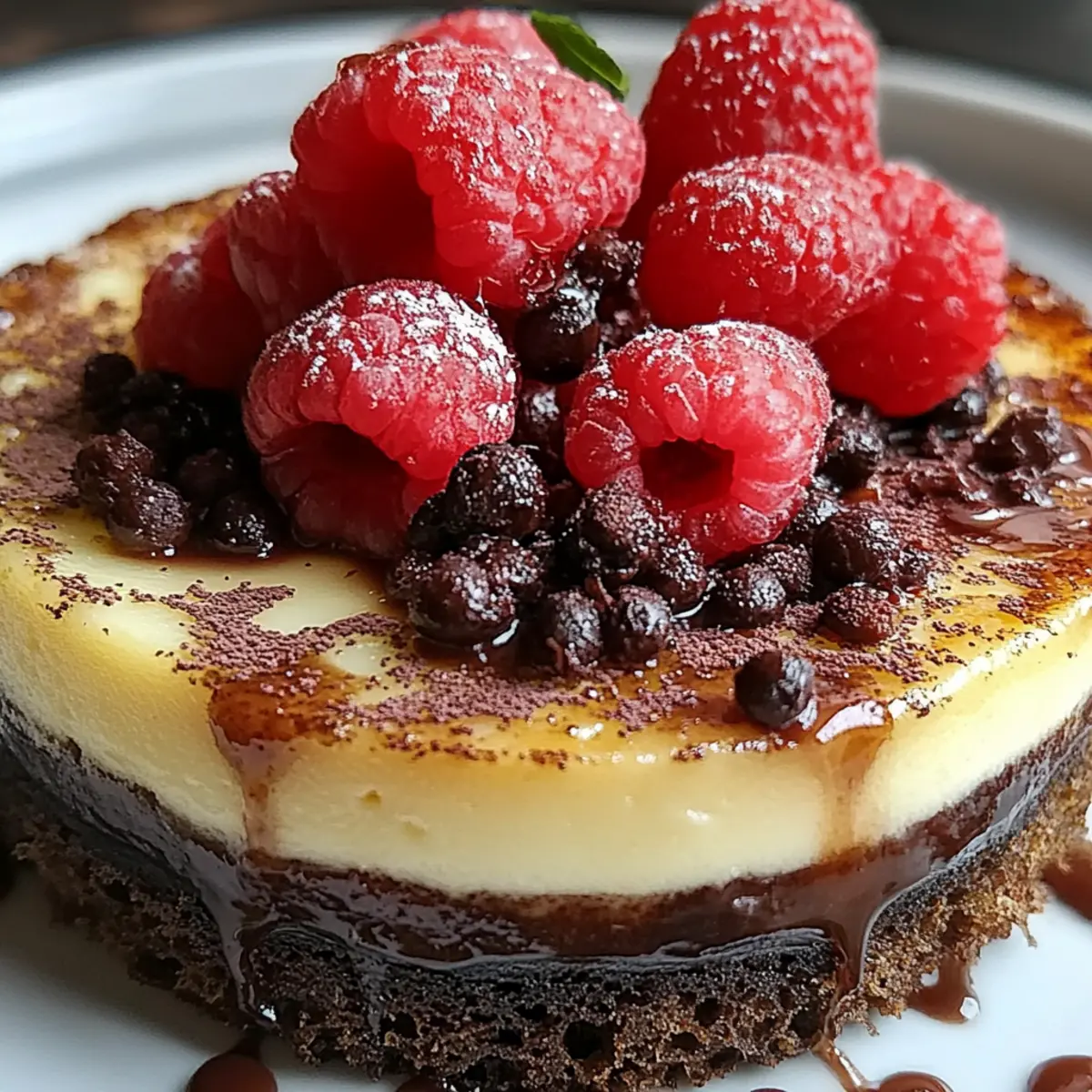 Decadent Dark Chocolate Raspberry Cheesecake
