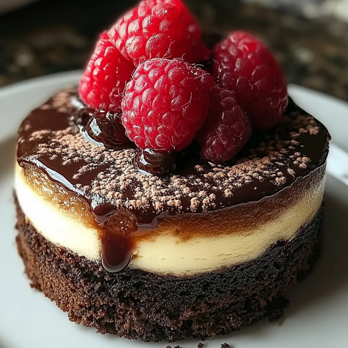 Decadent Dark Chocolate Raspberry Cheesecake
