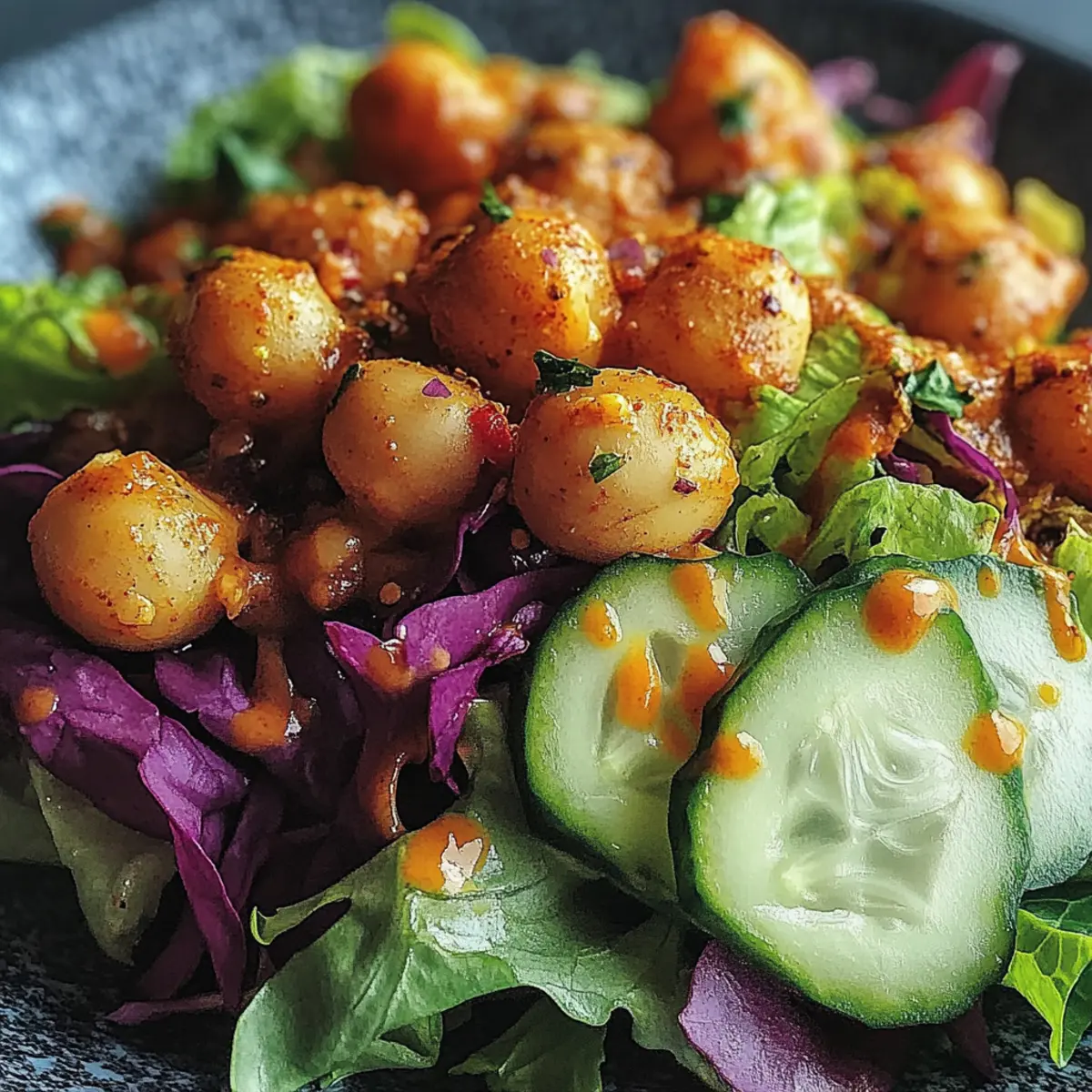 Divorce Salad with Spicy Chickpeas and Tangy Avocado Dressing