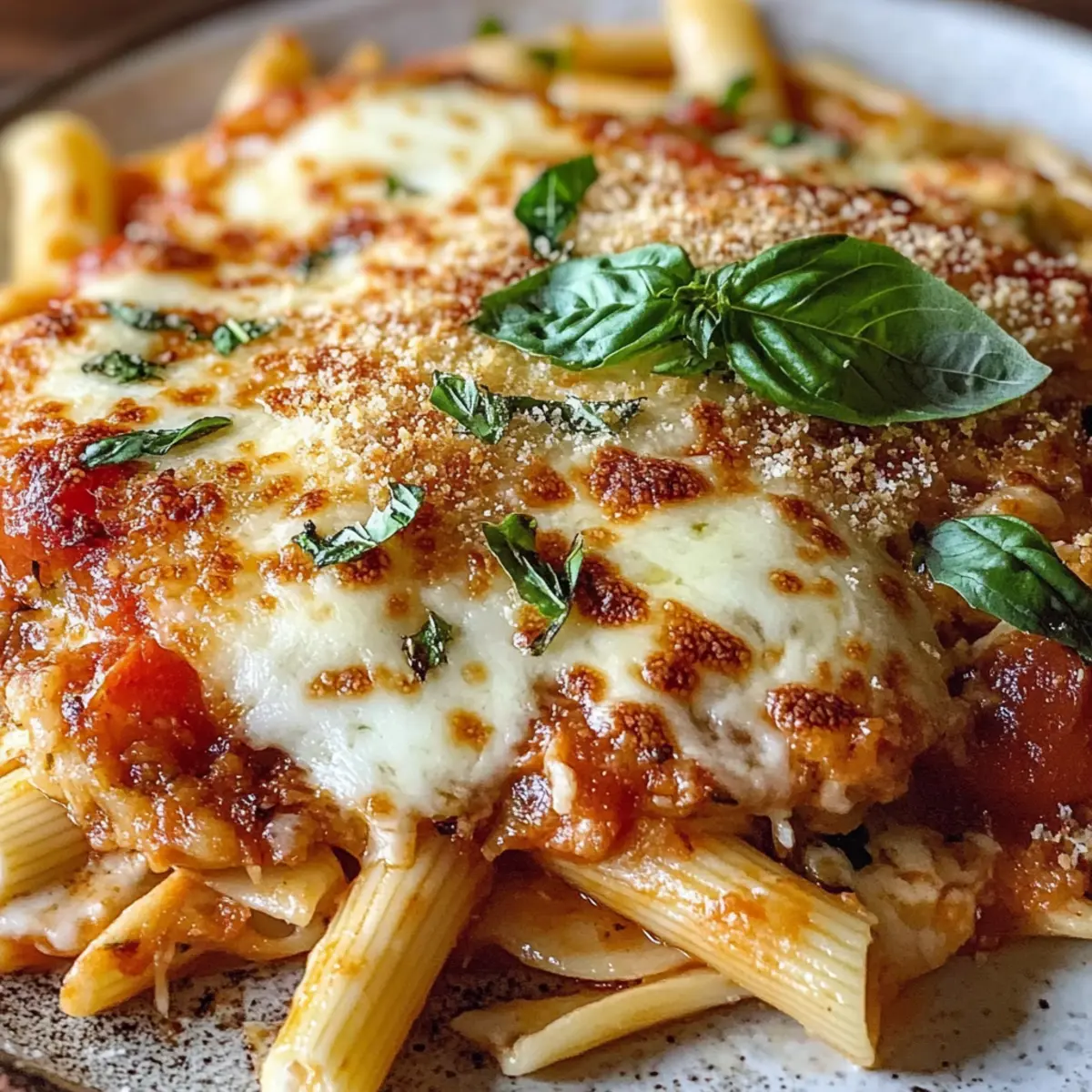 Dump-and-Bake Chicken Parmesan Casserole