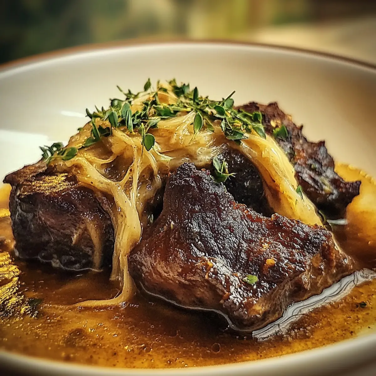 French Onion Soup With Beef Short Ribs