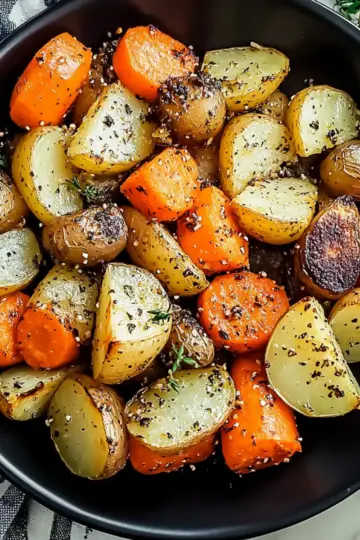 Garlic Herb Roasted Potatoes, Carrots, and Zucchini