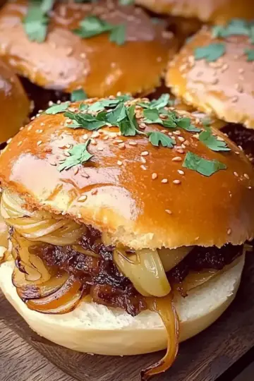 Garlic Pulled Beef Sliders