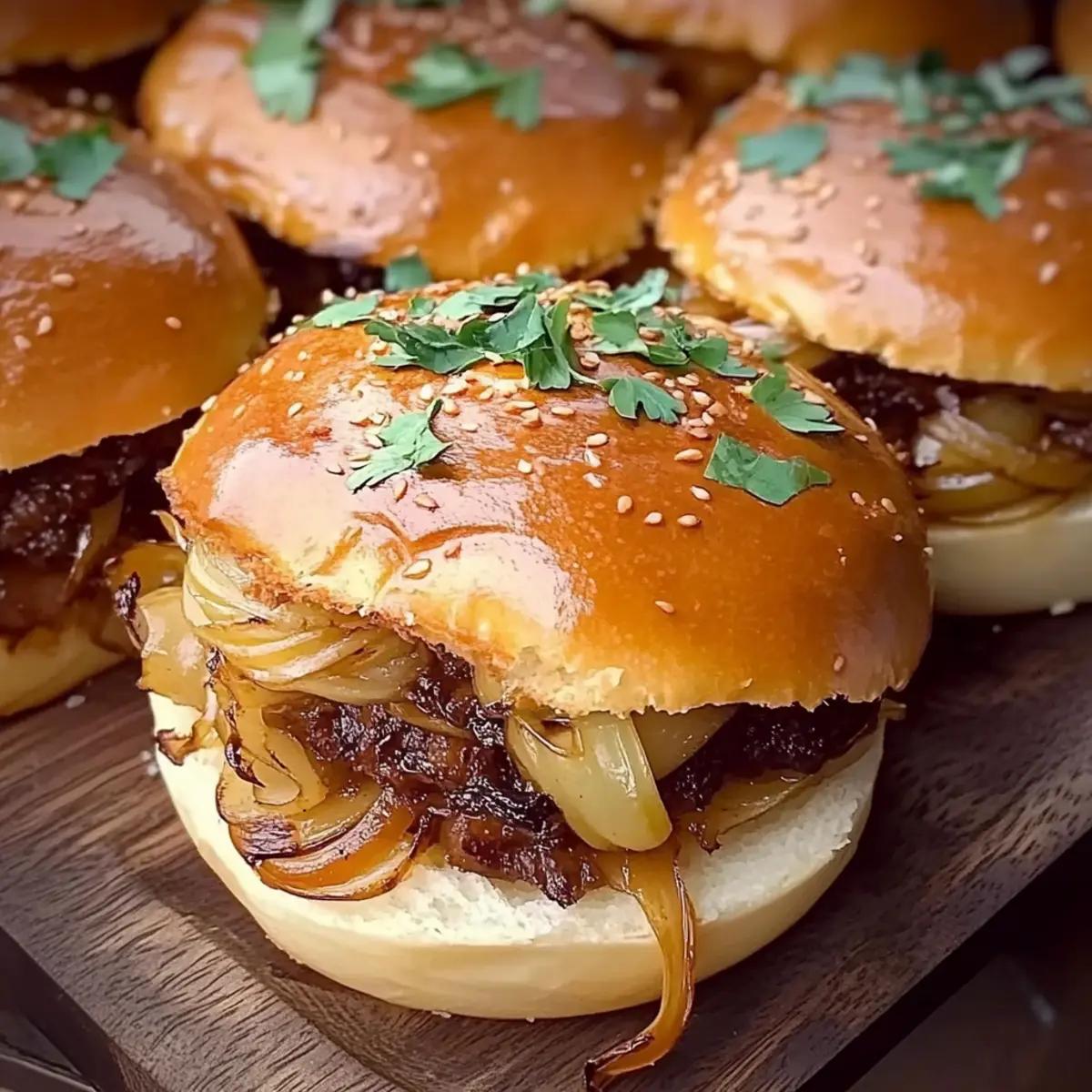 Garlic Pulled Beef Sliders